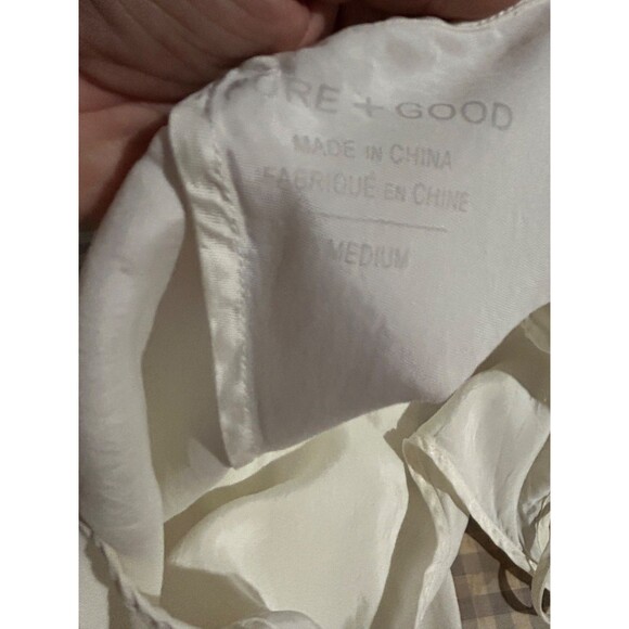 Pure + Good Anthropologie Women’s Ivory Cupro Slip Dress size M Fairy Coquette - Picture 10 of 12